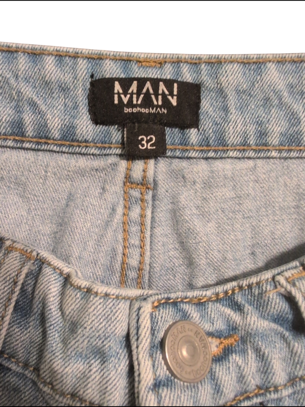 Vintage Man boohooMan Zippers Button Fly Unique Jeans Denim 32x30 - Picture 3 of 14